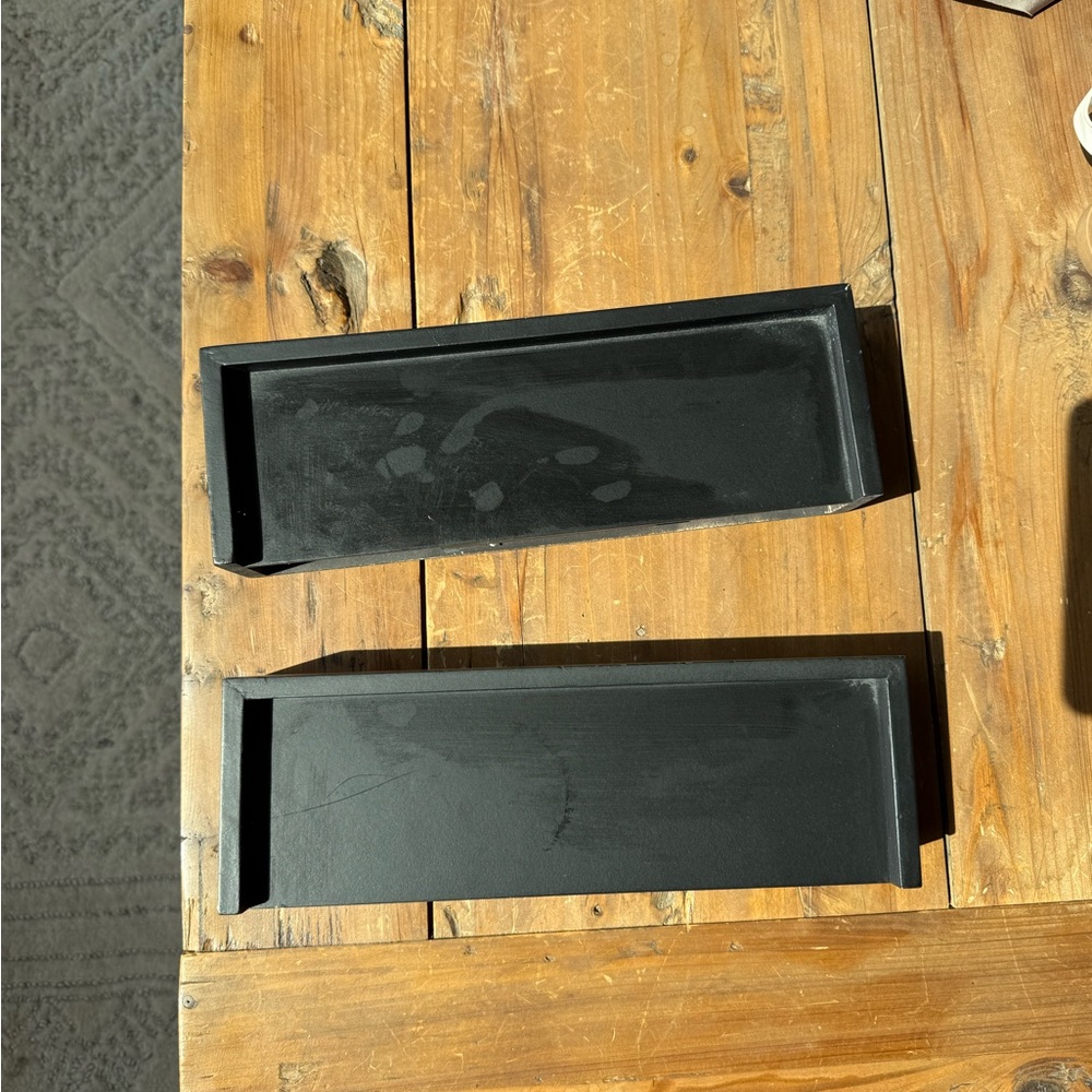 Black Rectangular Wall Shelves